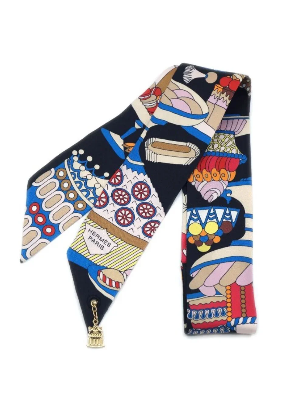 Hermes Twill la Patisserie Charm Scarf 100% Silk
